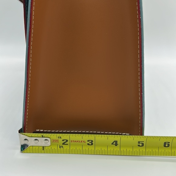 2277- Arcadia Patent Blue Crossbody Bag Made In Italy Patent Leather NWT - Picture 12 of 12